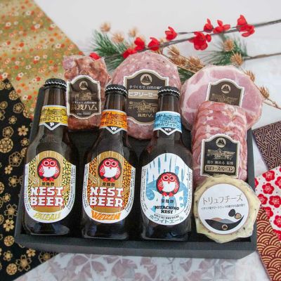 お歳暮 常陸野ネストビール ギフトセット こはく | 筑波ハムオンライン